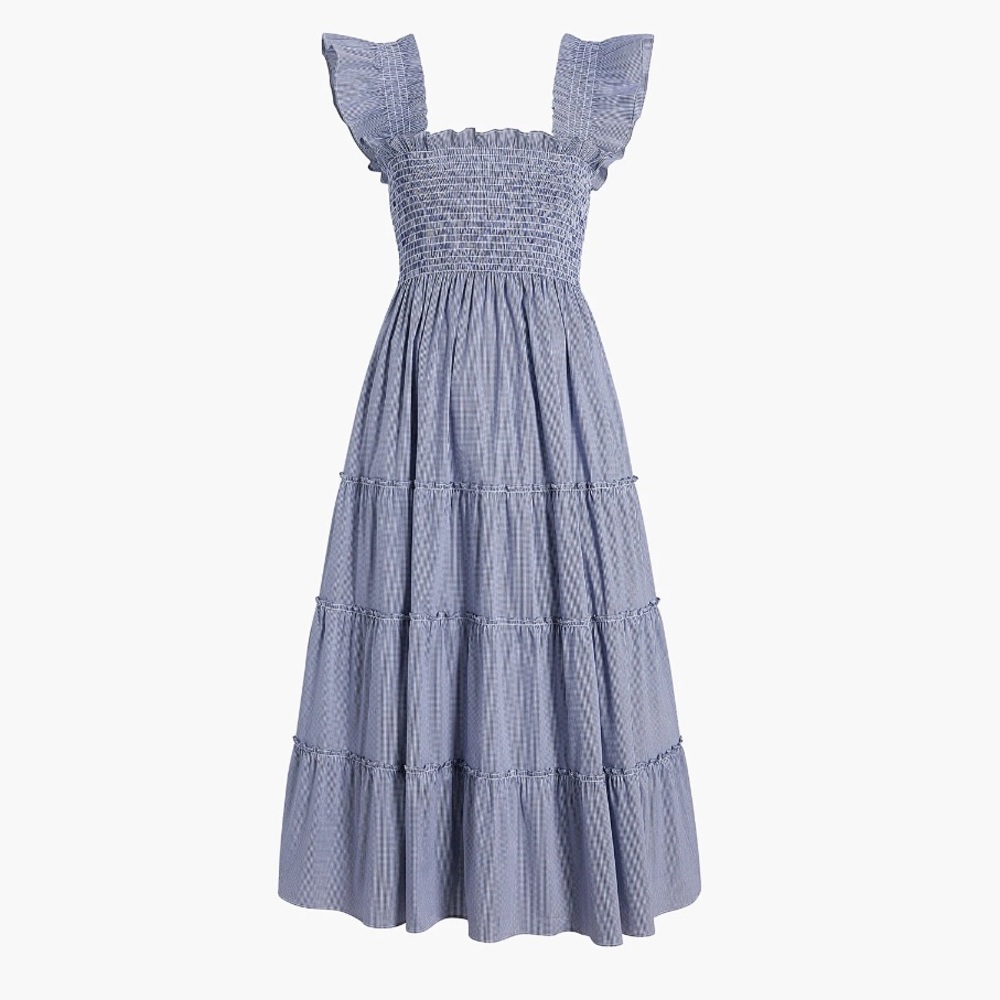 The Ellie Nap Dress - Navy Gingham sz L